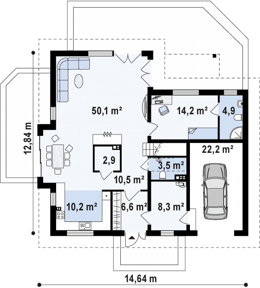 Первый этаж 133,0 м²