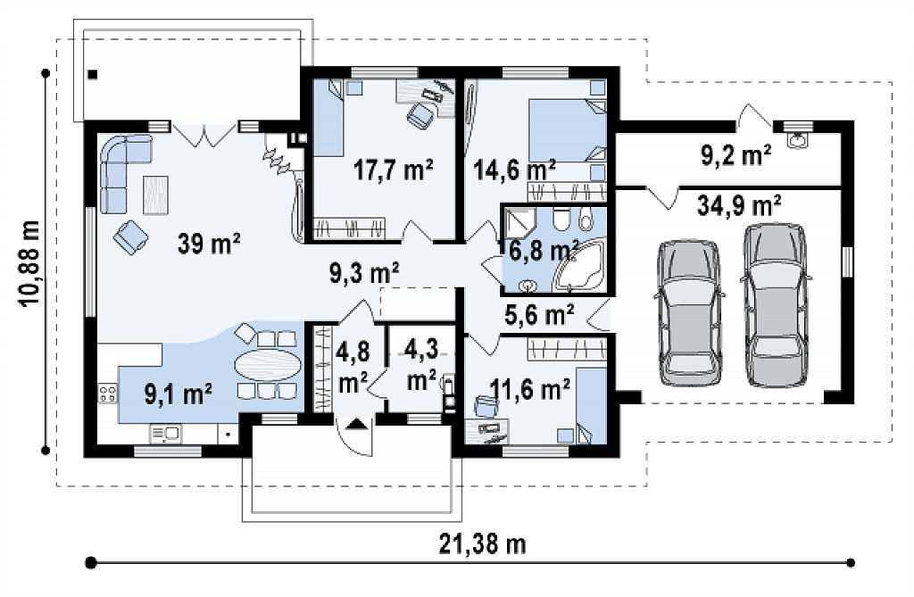 Первый этаж 166,8 м²