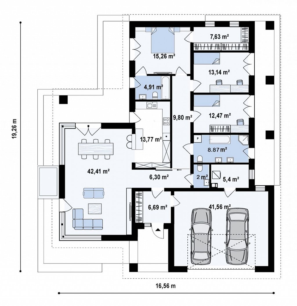 Первый этаж 190,3 м²