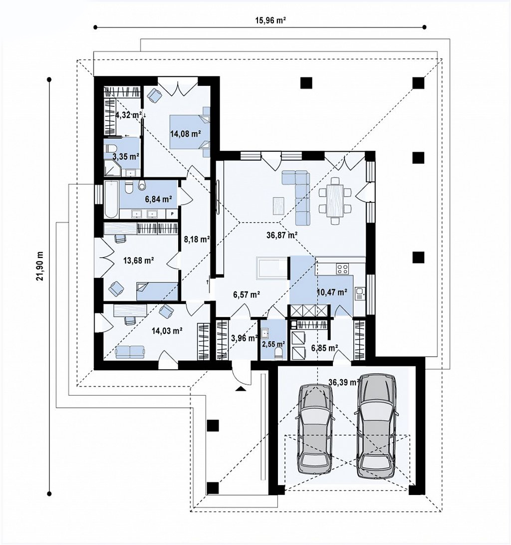 Первый этаж 168,2 м²