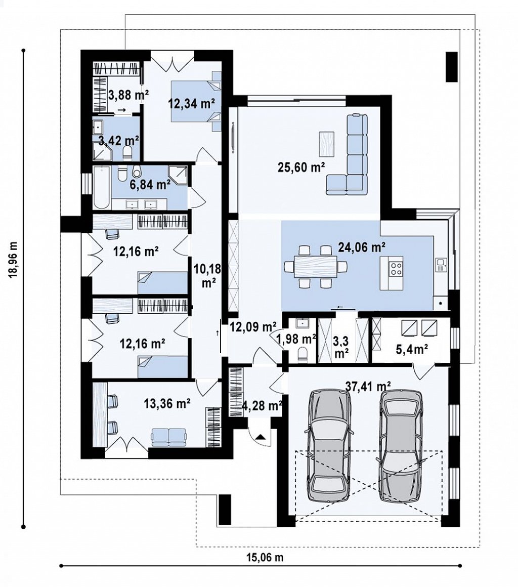 Первый этаж 191,1 м²