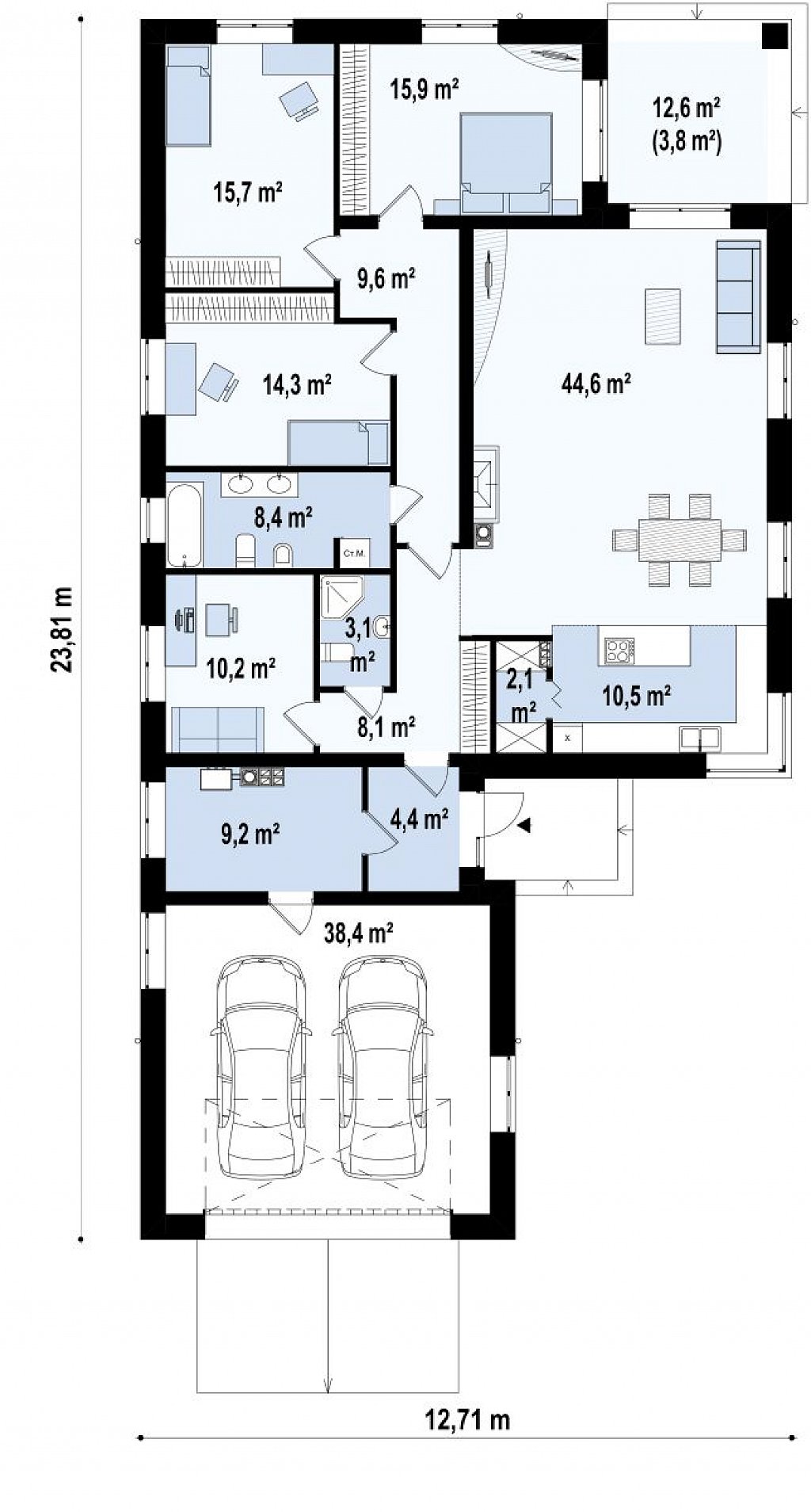 Первый этаж 198,2 м²