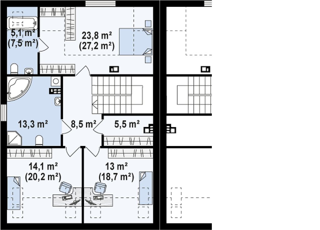 Второй этаж 100,3 м²