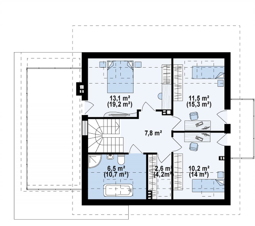Второй этаж 71,2 м²