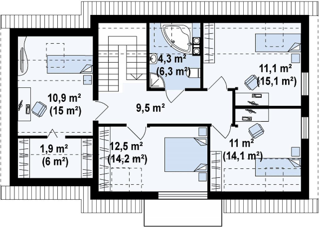 Второй этаж 80,2 м²