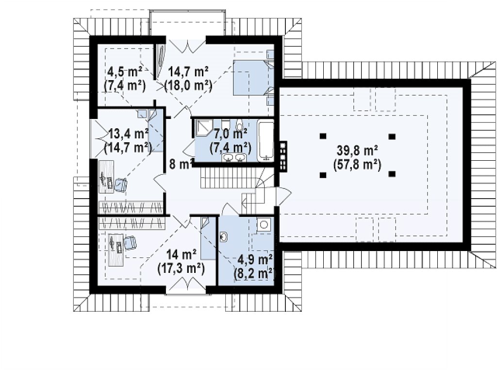 Второй этаж 138,9 м²