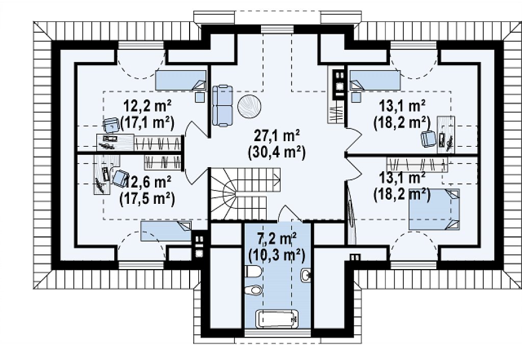 Второй этаж 111,7 м²