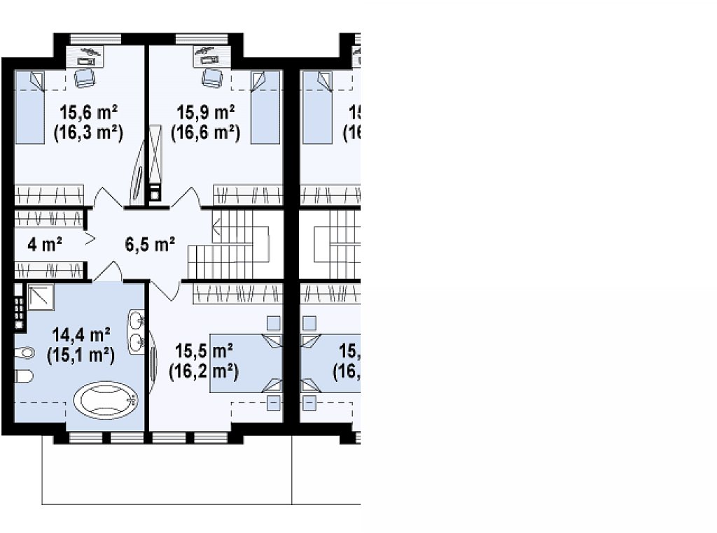Второй этаж 74,8 м²