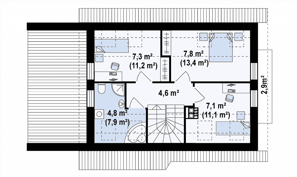 Второй этаж 48,0 м²