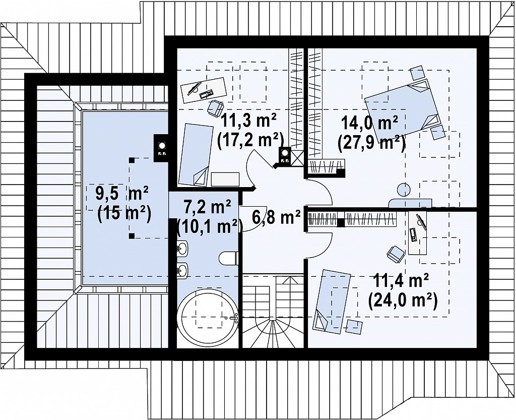 Второй этаж 101,0 м²