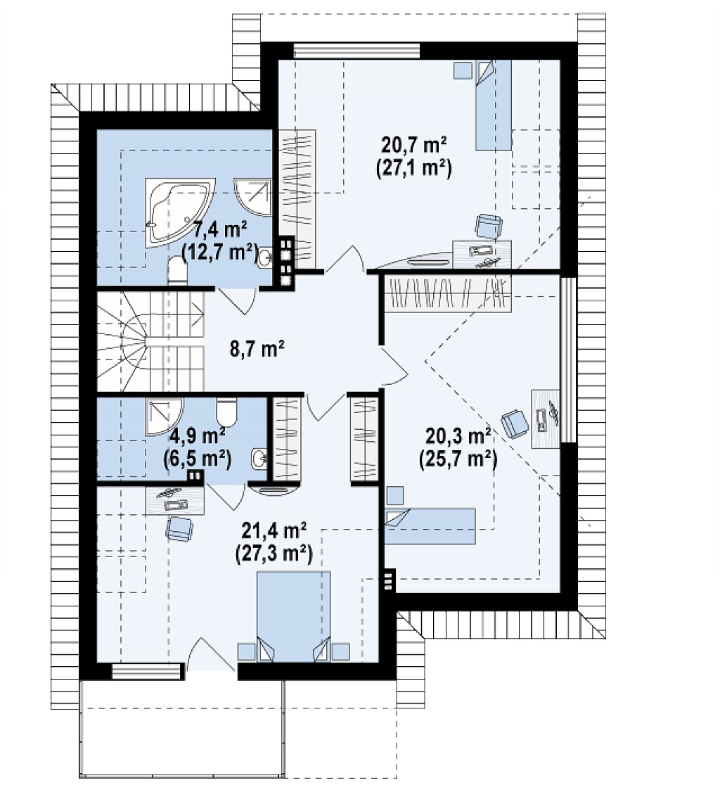 Второй этаж 108,0 м²