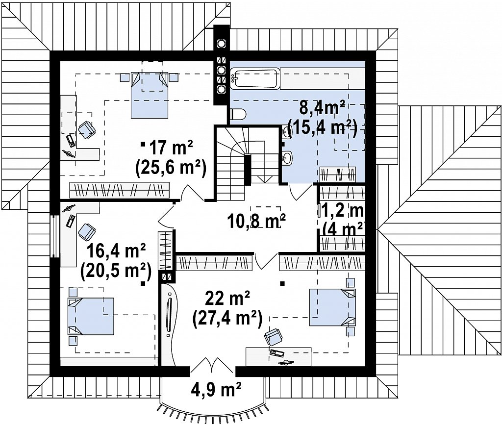 Второй этаж 113,8 м²