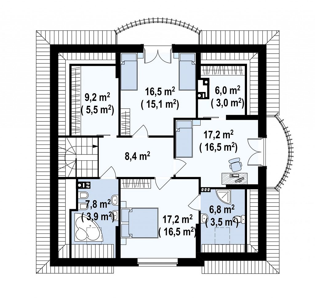 Второй этаж 99,8 м²