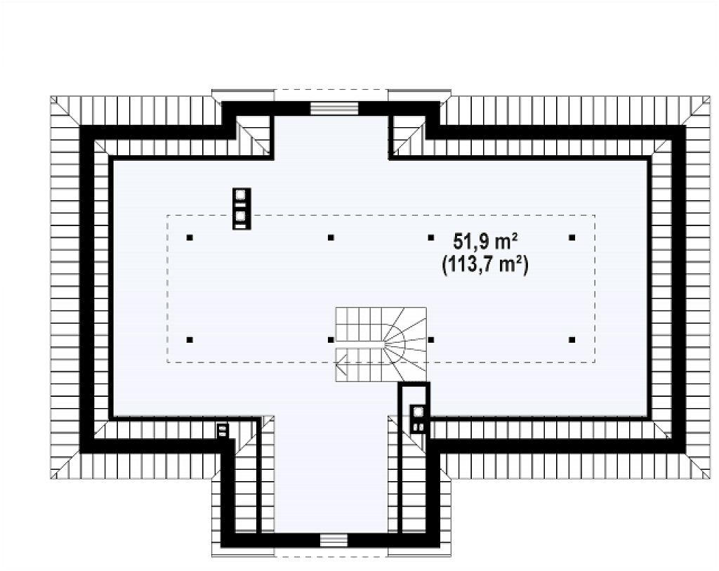 Второй этаж 113,7 м²