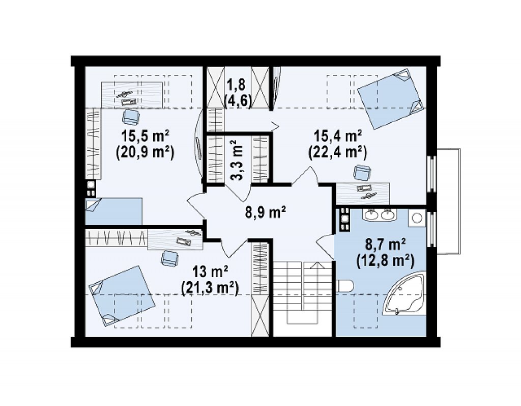 Второй этаж 94,2 м²