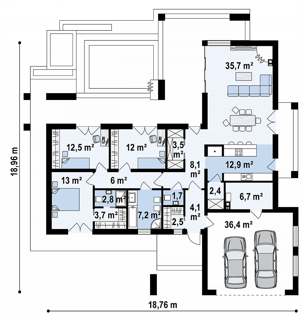 Первый этаж 170,9 м²