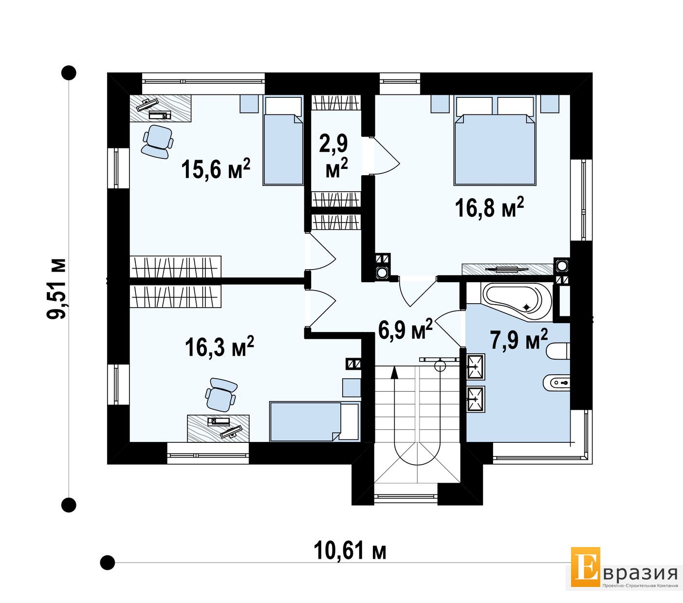 2-ОЙ ЭТАЖ 66,4 / 66,4 m²